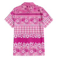 Hawaiian Hibiscus Honu Family Matching Tank Maxi Dress and Hawaiian Shirt Pink Mele Kalikimaka Palaka Spirit LT9 - Polynesian Pride