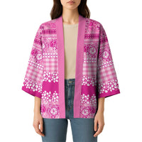 Hawaiian Hibiscus Honu Kimono Pink Mele Kalikimaka Palaka Spirit - Polynesian Pride