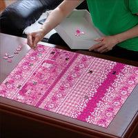 Hawaiian Hibiscus Honu Puzzle Pink Mele Kalikimaka Palaka Spirit - Polynesian Pride