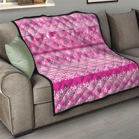 Hawaiian Hibiscus Honu Quilt Pink Mele Kalikimaka Palaka Spirit - Polynesian Pride
