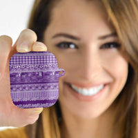 Hawaiian Hibiscus Honu AirPods Case Purple Mele Kalikimaka Palaka Spirit LT9 - Polynesian Pride