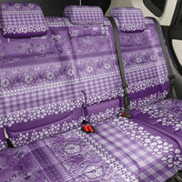 Hawaiian Hibiscus Honu Back Car Seat Cover Purple Mele Kalikimaka Palaka Spirit - Polynesian Pride