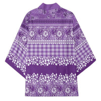 Hawaiian Hibiscus Honu Kimono Purple Mele Kalikimaka Palaka Spirit - Polynesian Pride