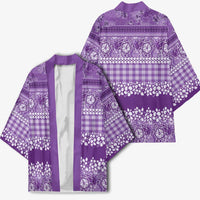 Hawaiian Hibiscus Honu Kimono Purple Mele Kalikimaka Palaka Spirit - Polynesian Pride