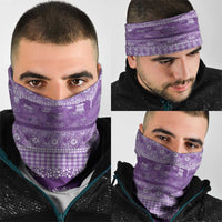 Hawaiian Hibiscus Honu Neck Gaiter Purple Mele Kalikimaka Palaka Spirit - Polynesian Pride