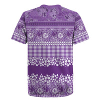 Hawaiian Hibiscus Honu Rugby Jersey Purple Mele Kalikimaka Palaka Spirit LT9 - Polynesian Pride