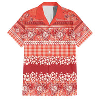 Hawaiian Hibiscus Honu Family Matching Summer Maxi Dress and Hawaiian Shirt Red Mele Kalikimaka Palaka Spirit - Polynesian Pride