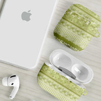 Hawaiian Hibiscus Honu AirPods Case Sage Green Mele Kalikimaka Palaka Spirit LT9 - Polynesian Pride