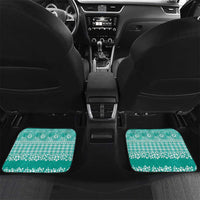 Hawaiian Hibiscus Honu Car Mats Turquoise Mele Kalikimaka Palaka Spirit - Polynesian Pride