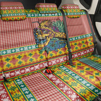 Hawaiian Pineapples Skull Back Car Seat Cover Mele Kalikimaka Palaka Quilt Pattern - Polynesian Pride