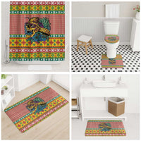 Hawaiian Pineapples Skull Bathroom Set Mele Kalikimaka Palaka Quilt Pattern - Polynesian Pride