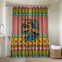 Hawaiian Pineapples Skull Bathroom Set Mele Kalikimaka Palaka Quilt Pattern - Polynesian Pride