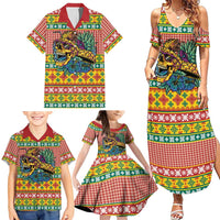 Hawaiian Pineapples Skull Family Matching Summer Maxi Dress and Hawaiian Shirt Mele Kalikimaka Palaka Quilt Pattern LT9 - Polynesian Pride