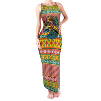 Hawaiian Pineapples Skull Family Matching Tank Maxi Dress and Hawaiian Shirt Mele Kalikimaka Palaka Quilt Pattern - Polynesian Pride