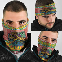 Hawaiian Pineapples Skull Neck Gaiter Mele Kalikimaka Palaka Quilt Pattern - Polynesian Pride