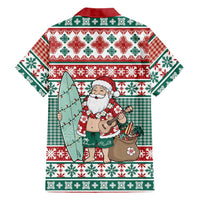 Hawaiian Funny Santa Surf Family Matching Long Sleeve Bodycon Dress and Hawaiian Shirt Mele Kalikimaka Palaka Quilt Pattern LT9 - Polynesian Pride