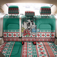 Hawaiian Skull Surfs Back Car Seat Cover Mele Kalikimaka Palaka Quilt Pattern - Polynesian Pride