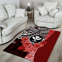 Aloha Vintage Hawaii Tribal Area Rug Red Style LT9 - Polynesian Pride
