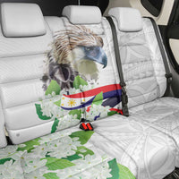Philippines Eagle and Sampaguita Flowers Back Car Seat Cover Polynesian Pattern LT9 - Polynesian Pride