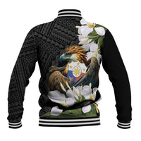 Philippines Eagle with Coat Of Arm Baseball Jacket Simple Sampaguita Jasmine