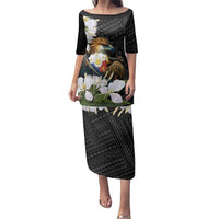 Philippines Eagle with Coat Of Arm Family Matching Puletasi and Hawaiian Shirt Simple Sampaguita Jasmine