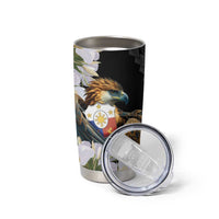 Philippines Eagle with Coat Of Arm Tumbler Cup Simple Sampaguita Jasmine LT9 - Polynesian Pride
