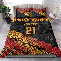 New Zealand Rugby Pacific Custom Bedding Set Rangatira Maori Kowhaiwhai Pattern LT9 - Polynesian Pride