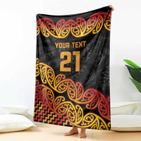 New Zealand Rugby Pacific Custom Blanket Rangatira Maori Kowhaiwhai Pattern