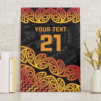New Zealand Rugby Pacific Custom Canvas Wall Art Rangatira Maori Kowhaiwhai Pattern