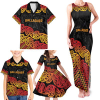 New Zealand Rugby Pacific Custom Family Matching Tank Maxi Dress and Hawaiian Shirt Rangatira Maori Kowhaiwhai Pattern LT9 - Polynesian Pride