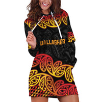 New Zealand Rugby Pacific Custom Hoodie Dress Rangatira Maori Kowhaiwhai Pattern