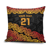 New Zealand Rugby Pacific Custom Pillow Cover Rangatira Maori Kowhaiwhai Pattern - Polynesian Pride