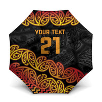 New Zealand Rugby Pacific Custom Umbrella Rangatira Maori Kowhaiwhai Pattern - Polynesian Pride