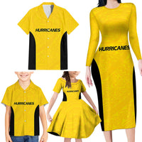 New Zealand Rugby Pacific Custom Family Matching Long Sleeve Bodycon Dress and Hawaiian Shirt Hau Awhiowhio Maori Tribal Tattoo