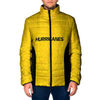 New Zealand Rugby Pacific Custom Padded Jacket Hau Awhiowhio Maori Tribal Tattoo LT9 Men Gold - Polynesian Pride