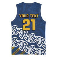 New Zealand Rugby Pacific Custom Basketball Jersey Kahupeka Maori Kowhaiwhai Pattern - Polynesian Pride