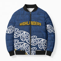 New Zealand Rugby Pacific Custom Bomber Puffer Jacket Kahupeka Maori Kowhaiwhai Pattern - Polynesian Pride