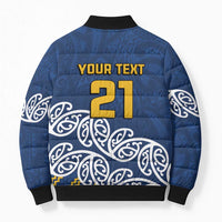 New Zealand Rugby Pacific Custom Bomber Puffer Jacket Kahupeka Maori Kowhaiwhai Pattern - Polynesian Pride