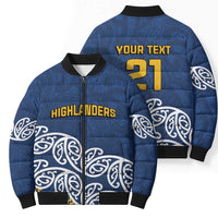 New Zealand Rugby Pacific Custom Bomber Puffer Jacket Kahupeka Maori Kowhaiwhai Pattern - Polynesian Pride