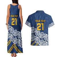 New Zealand Rugby Pacific Custom Couples Matching Tank Maxi Dress and Hawaiian Shirt Kahupeka Maori Kowhaiwhai Pattern