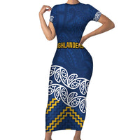 New Zealand Rugby Pacific Custom Family Matching Short Sleeve Bodycon Dress and Hawaiian Shirt Kahupeka Maori Kowhaiwhai Pattern