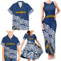 New Zealand Rugby Pacific Custom Family Matching Tank Maxi Dress and Hawaiian Shirt Kahupeka Maori Kowhaiwhai Pattern