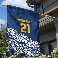 New Zealand Rugby Pacific Custom Garden Flag Kahupeka Maori Kowhaiwhai Pattern