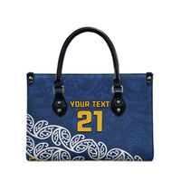 New Zealand Rugby Pacific Custom Leather Bag Kahupeka Maori Kowhaiwhai Pattern - Polynesian Pride