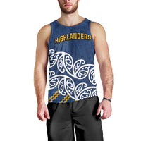 New Zealand Rugby Pacific Custom Men Tank Top Kahupeka Maori Kowhaiwhai Pattern