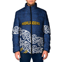 New Zealand Rugby Pacific Custom Padded Jacket Kahupeka Maori Kowhaiwhai Pattern - Polynesian Pride