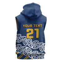 New Zealand Rugby Pacific Custom Sleeveless Zip Hoodie Kahupeka Maori Kowhaiwhai Pattern LT9 - Polynesian Pride