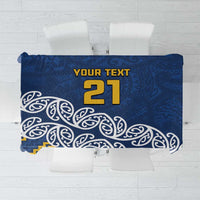 New Zealand Rugby Pacific Custom Tablecloth Kahupeka Maori Kowhaiwhai Pattern