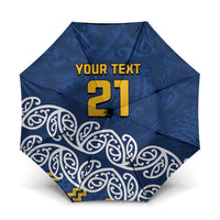 New Zealand Rugby Pacific Custom Umbrella Kahupeka Maori Kowhaiwhai Pattern - Polynesian Pride