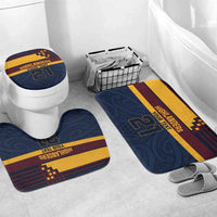 New Zealand Rugby Pacific Custom Bathroom Set Kahupeka Retro 2025 Taniko Motif - Polynesian Pride